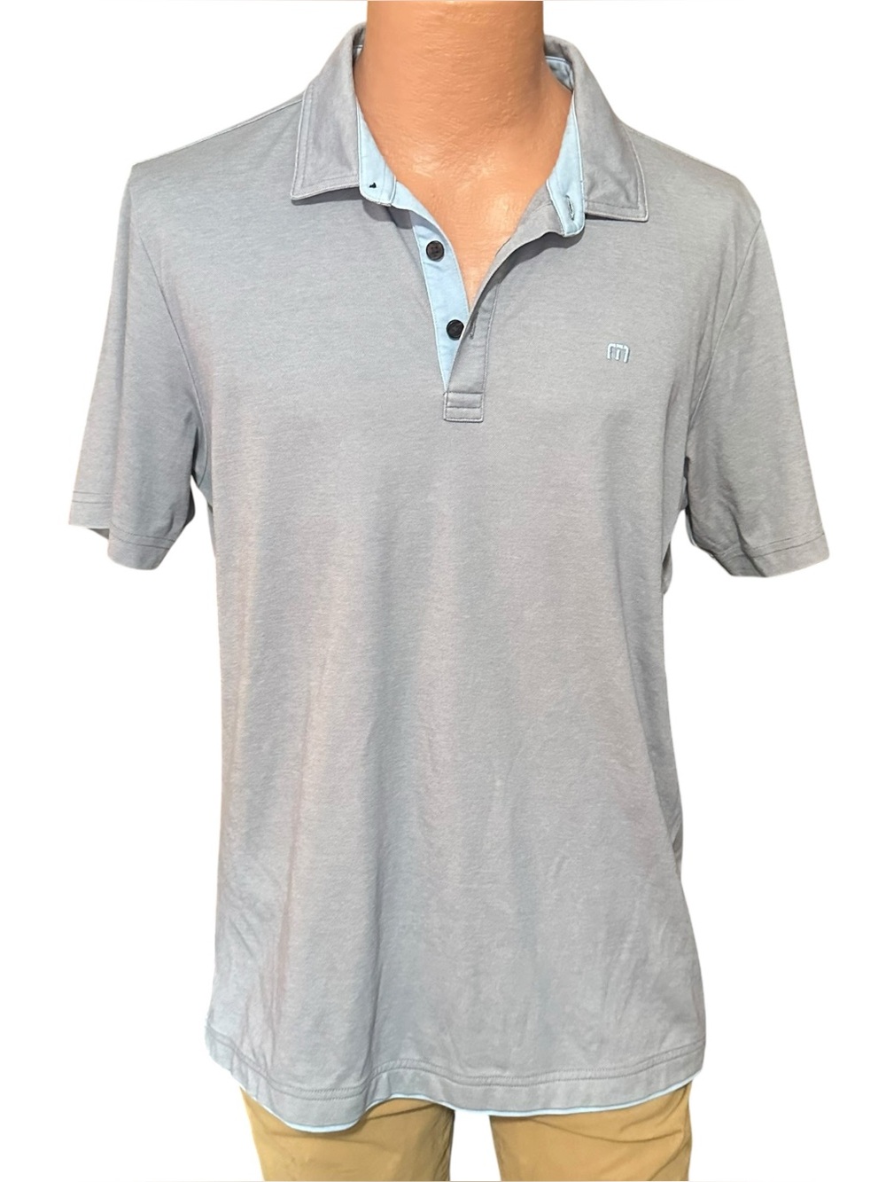 Travis Mathew Polo Shirt L Large Short Sleeve Performance Outdoor Logo Men's